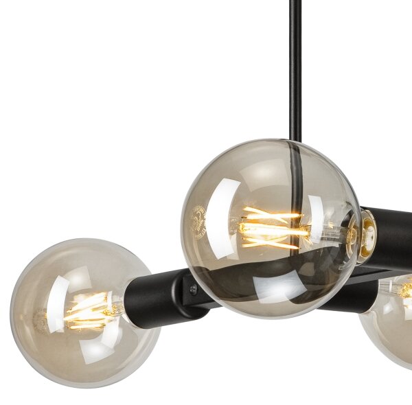 Lustră pe tijă ASTRID 4xE27/60W/230V negru