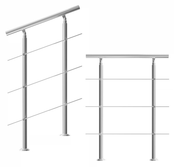 Deuba Balustradă pentru scări 3 traverse - 80 cm