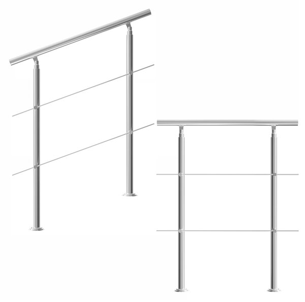 Deuba Balustradă pentru scară cu 2 bare transversale - 100 cm
