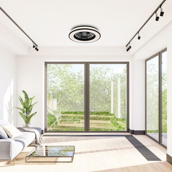 Plafonieră LED dimabilă cu ventilator LED/48W/230V 3000-6500K + telecomandă