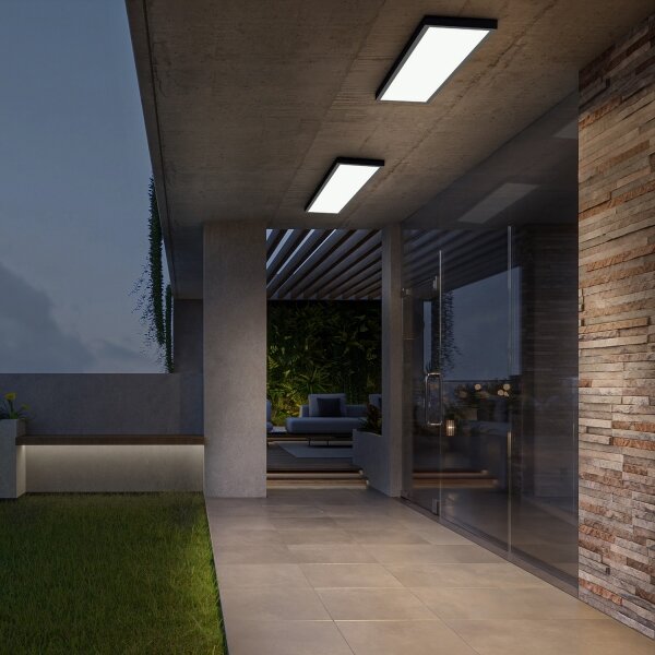Brilagi-LED FRAME SMART Lampă de baie dimabilă LED/50W/230V IP44 negru + telecomandă