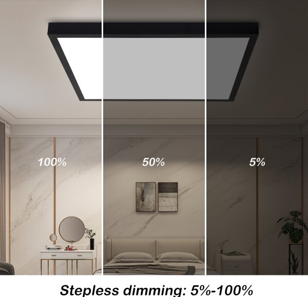 Brilagi-LED Lampă de baie reglabilă FRAME SMART LED/50W/230V IP44 negru+telecomandă