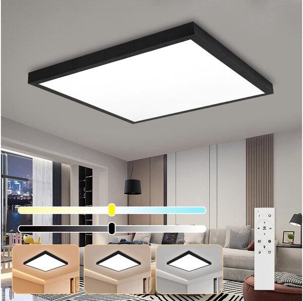 Brilagi-LED Lampă de baie reglabilă FRAME SMART LED/50W/230V IP44 negru+telecomandă