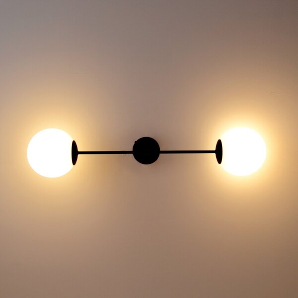 Lustră aplicată MOON 2xE27/15W/230V negru