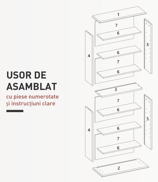 HOMCOM Unitate de Stocare 360 CD/185 DVD/185 Blu-ray - Alb | Aosom Romania