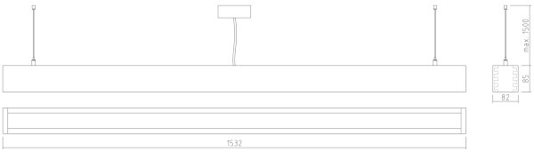 Lustră LED pe cablu LOOK LED/48W/230V 4000K 150 cm stejar APLED