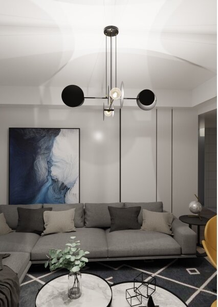 Lustră pe cablu IDEA 4xE27/15W/230V negru