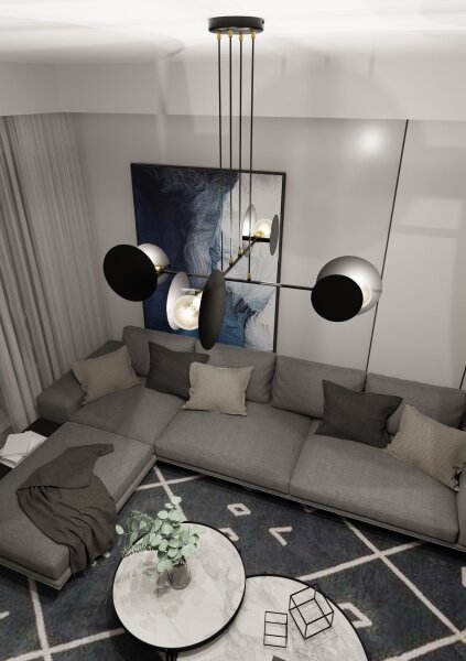 Lustră pe cablu IDEA 4xE27/15W/230V negru