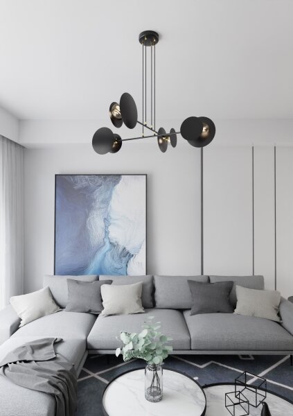 Lustră pe cablu IDEA 4xE27/15W/230V negru