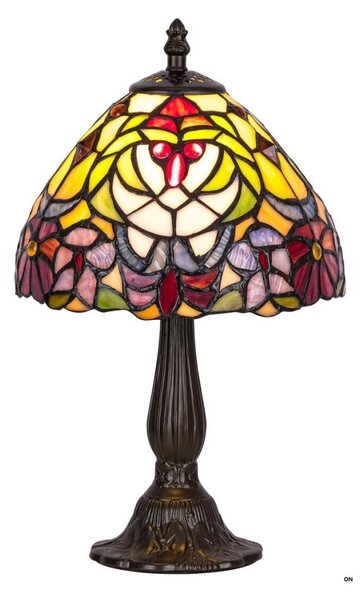 Lampă de masă cu abajur din sticlă vitrată Tiffany MIRELLA 1xE27/40W/230V Rabalux 8089