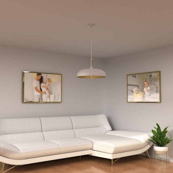 Lustră pe cablu Brilagi ABRAHAM 1xE27/60W/230V d. 45 cm alb