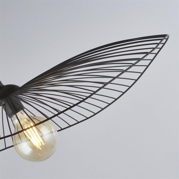 Lustră pe cablu Searchlight 88550BK WAVE 1xE27/60W/230V negru