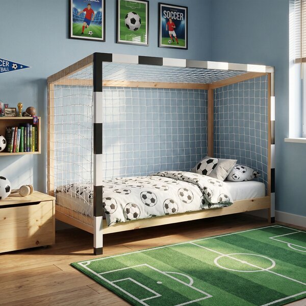 KONDELA Pat Montessori, natural/alb/negru, 90x200, FUTAL