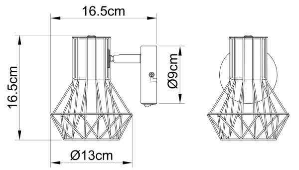 Globo 54017-1 - Aplică perete spot PRISKA 1xE27/40W/230V