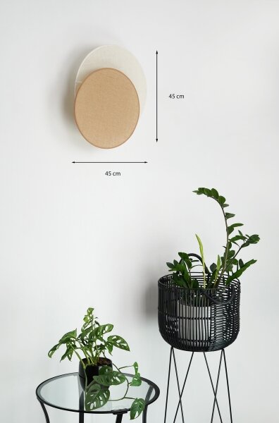 Brilagi - Aplica de perete CIRCLES 1xE27/15W/230V 45x45 cm bej/crem