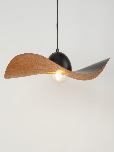 Lustră pe cablu KAPELLO 1xE27/60W/230V d. 55 cm neagră/cupru