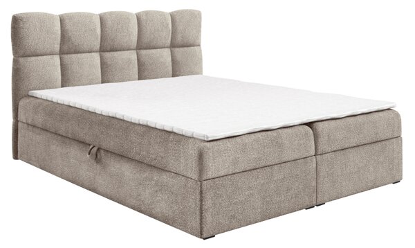 KONDELA Pat boxspring, 200x200, gri-bej Taupe, NEGRY