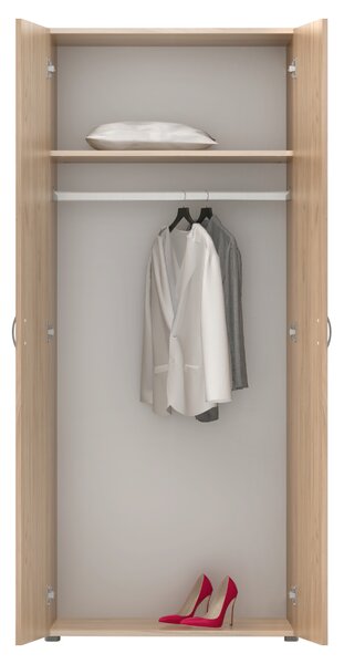 KONDELA Dulap, cu două uşi, stejar craft auriu, RAMSA 2