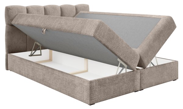 KONDELA Pat boxspring, 200x200, gri-bej Taupe, NEGRY