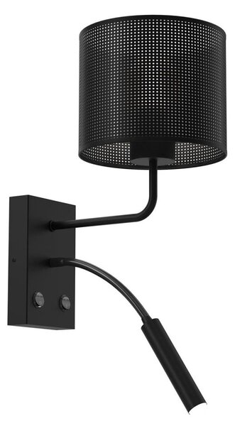 Lampă de perete LOFT SHADE 1xE27/60W+1xG9/8W/230V neagră