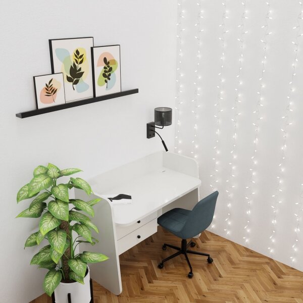 Lampă de perete LOFT SHADE 1xE27/60W+1xG9/8W/230V neagră