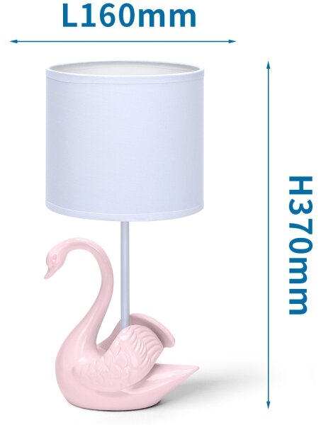 Veioză pentru copii Aigostar 1xE14/40W/230V roz lebădă