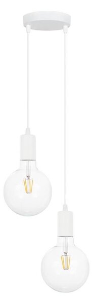 Lustră pe cablu MIROS 2xE27/60W/230V rotundă albă