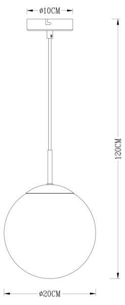 Globo 15865 - Lustră pe cablu VARUS 1xE27/40W/230V