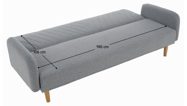KONDELA Canapea extensibilă, gri, PERMOL