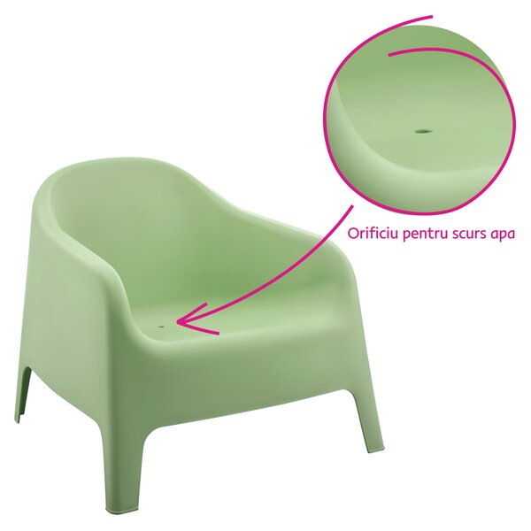 KONDELA Scaun stivuibil, verde, plastic, SOKRA NEW