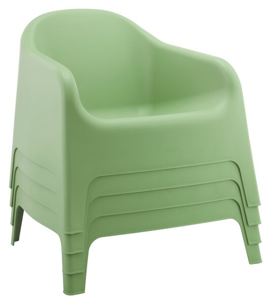 KONDELA Scaun stivuibil, verde, plastic, SOKRA NEW