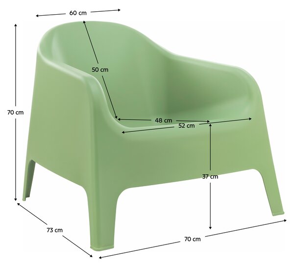 KONDELA Scaun stivuibil, verde, plastic, SOKRA NEW