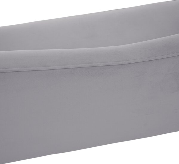 KONDELA Canapea de design cu 3 locuri, ţesătură Velvet gri/gold crom auriu, EZIO TYP 3