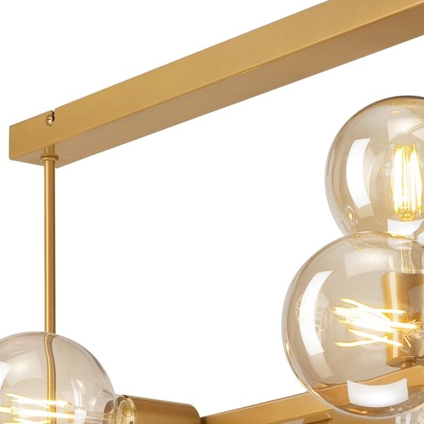 Lustră pe tijă ASTRID 8xE27/60W/230V aurie