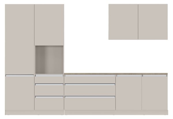 KONDELA Mobilier de bucătărie, 3,3 m, caşmir mat/caşmir, ASTI 330