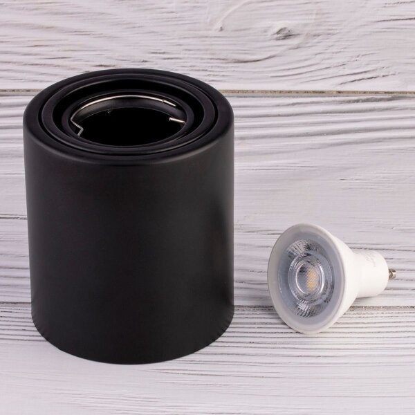 Spot LED TUBA 1xGU10/5W/230V 2700K negru