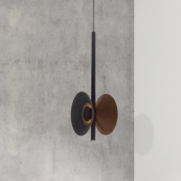 Zambelis Lampă suspendată LED 23176, maro, Ø 19 cm, metal, Maro / Rugină, Camera de zi / sufragerie, Metal, Modern