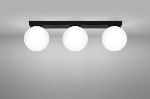 Plafonieră YOLI 3xG9/12W/230V neagră Sollux SL.1153