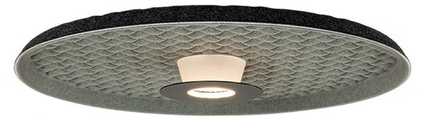Zambelis Plafonieră LED 25177, gri/negru, Ø 45 cm, metal, Gri, Camera de zi / sufragerie, Metal, Modern