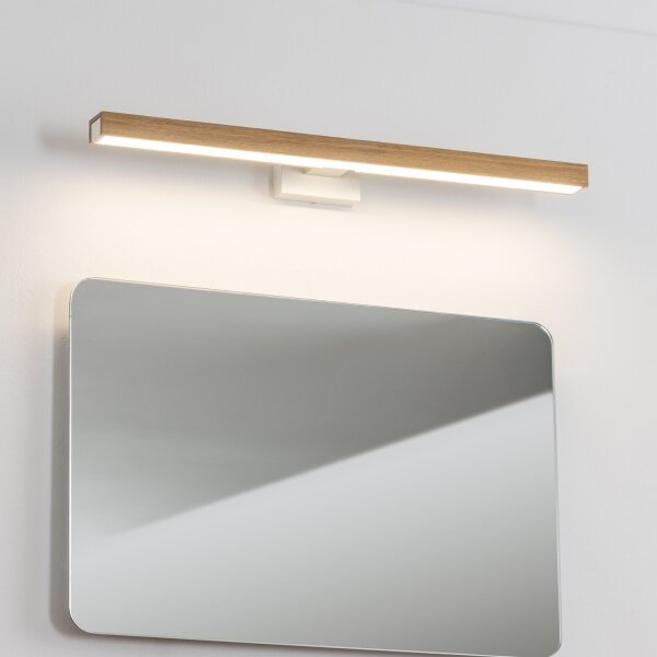 Aplică LED pentru oglindă de baie Brilagi WOODY MIRROR LED/12W/230V IP44 stejar/alb
