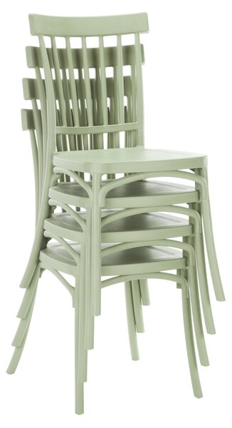 KONDELA Scaun stivuibil, verde măslin, SAZEN NEW