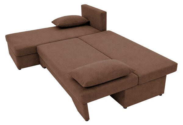 KONDELA Set canapea universală, maro/bej, POLARIS NEW COLţ