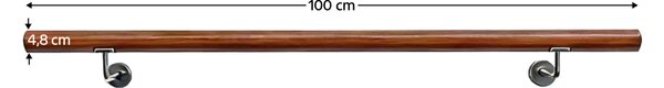 KONDELA Bară/balustradă, lemn masiv, maro, 100 cm, MANEL TYP 1