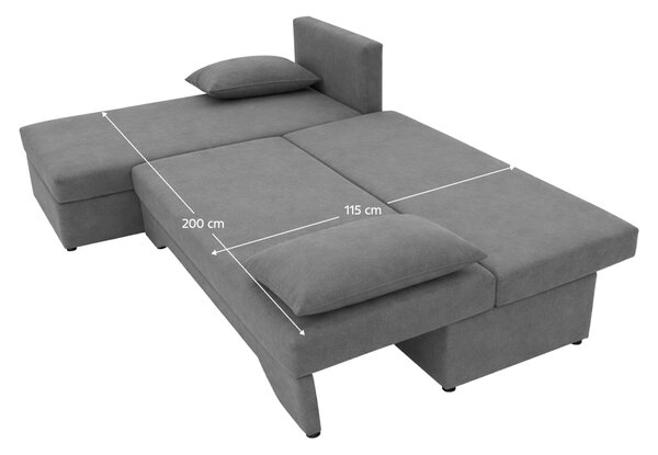 KONDELA Set canapele universale, gri, POLARIS NEW COLţ