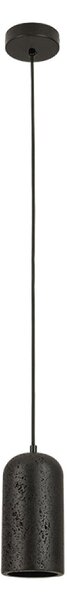 Zambelis Lampă suspendată 25420, negru, Ø 10 cm, piatră, E27, reglabil, Negru, Camera de zi / sufragerie, Piatră, Modern