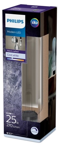 Bec dimmabil LED SMOKY VINTAGE Philips T65 E27/6,5W/230V 4000K