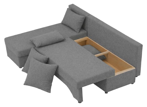 KONDELA Set canapele universale, gri, POLARIS NEW COLţ