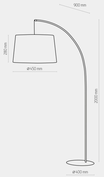 Lampadar HANG 1xE27/25W/230V negru