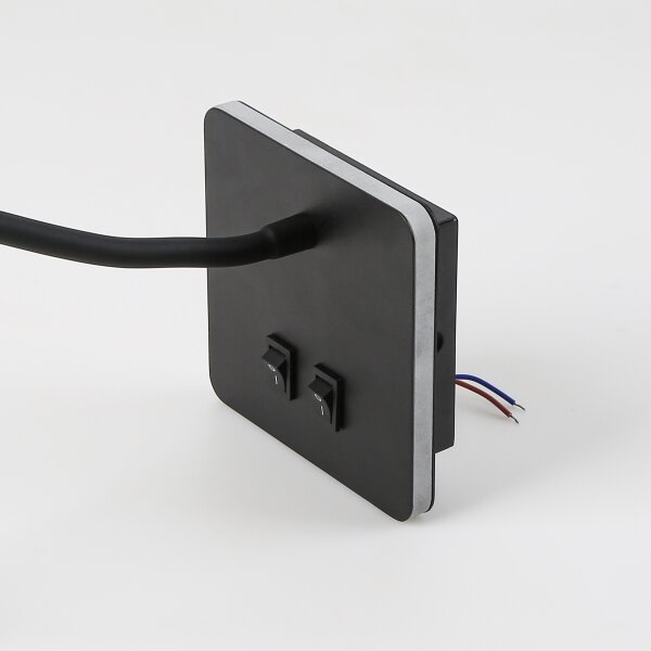 Lampă LED flexibilă de perete Brilagi MAYA Double LED/4W/230V + LED/3W negru