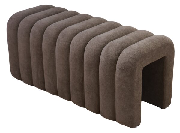 KONDELA Bancă de design, ţesătură maro, SUNDO